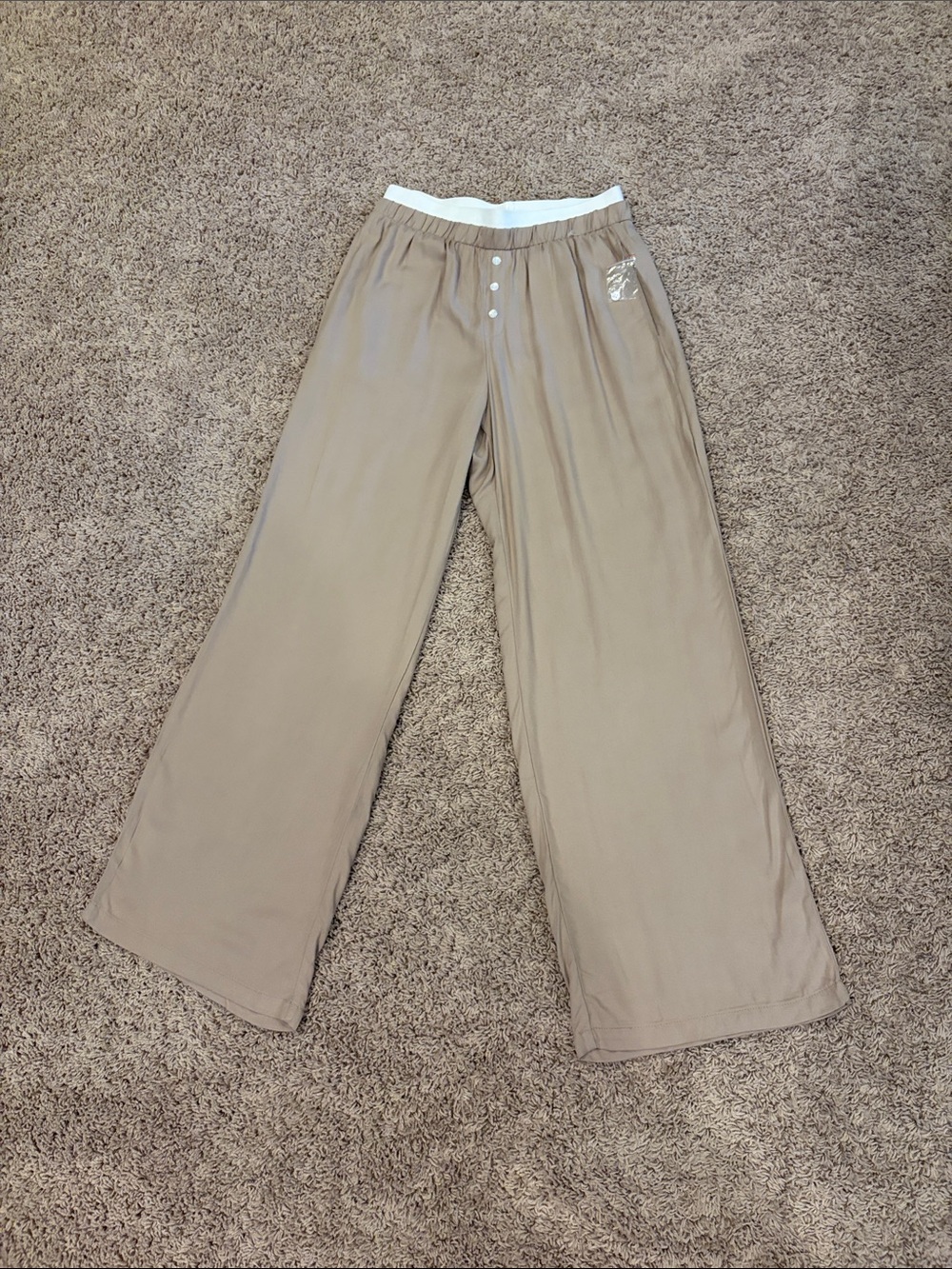 Wide Leg Lounge Pants in Taupe